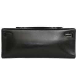 Pochette Kelly HERMES cuir box noir