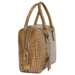 Mini sac plume PRADA en croco blond