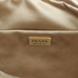 PRADA blond alligator mini plume handbag