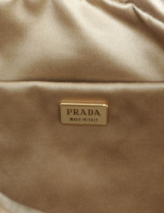 PRADA blond alligator mini plume handbag