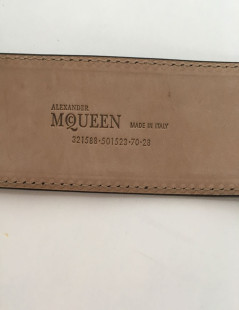 Ceinture Alexander MCQUEEN en cuir façon écaille de tortue