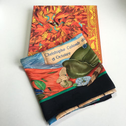 Square HERMES "Christophe Colomb discovers America" Silk