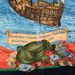 Square HERMES "Christophe Colomb discovers America" Silk