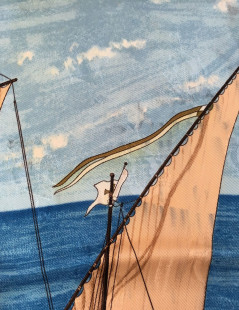 Square HERMES "Christophe Colomb discovers America" Silk