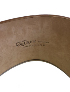 Belt Alexander MCQUEEN wide brown leather