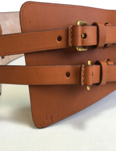 Belt Alexander MCQUEEN wide brown leather