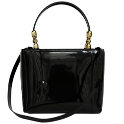 Sac 'Lady Dior' DIOR cuir verni noir 