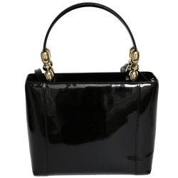 Sac 'Lady Dior' DIOR cuir verni noir 