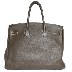 Birkin 35 HERMES cuir togo chocolat