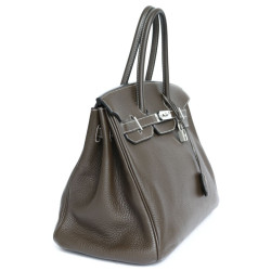 Birkin 35 HERMES cuir togo chocolat