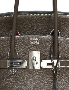 Birkin 35 HERMES cuir togo chocolat