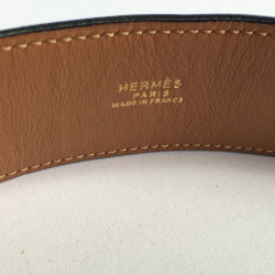 Belt HERMES "Piano" black box leather