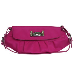 JIMMY CHOO mini bag in magenta Silk Satin