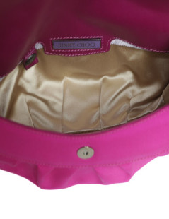 JIMMY CHOO mini bag in magenta Silk Satin