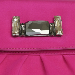 JIMMY CHOO mini bag in magenta Silk Satin