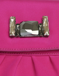 JIMMY CHOO mini bag in magenta Silk Satin