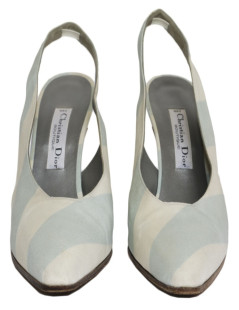 CHRISTIAN DIOR T 37 shoes in two-tone canvas