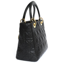 Sac 'Lady Dior' CHRISTIAN DIOR cuir noir