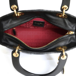 Sac 'Lady Dior' CHRISTIAN DIOR cuir noir