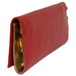 GIVENCHY red leather pouch