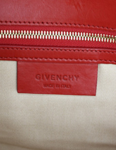 GIVENCHY red leather pouch