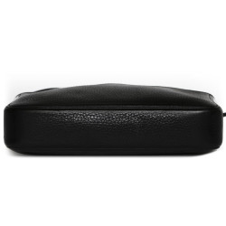 Pochette DELVAUX cuir grainé noir