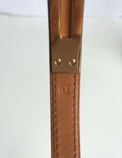 HERMES Kelly watch alligator and gold hardware