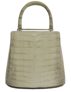 ASPREY bag in water green crocodile