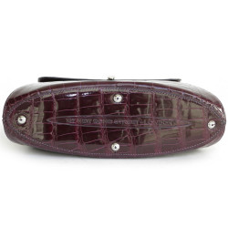 Sac ASPREY crocodile bordeaux