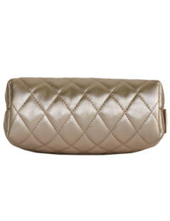 CHANEL shiny powder pink quilted leather wallet