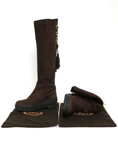 Bottes TOD'S Taille 36 daim marron