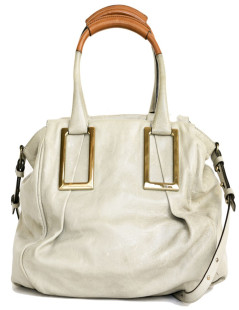 Sac CHLOE cuir gris verni