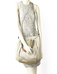 Sac CHLOE cuir gris verni