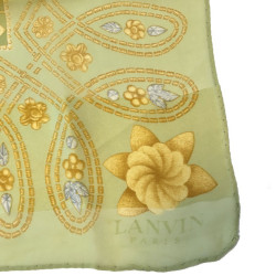 Foulard LANVIN en soie vert clair