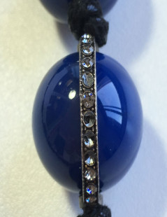 LANVIN blue beaded necklace