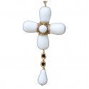 MARGUERITE DE VALOIS white cross necklace