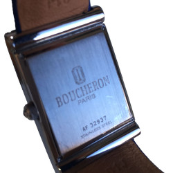 Montre BOUCHERON en acier et cuir