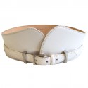 Alexander McQUEEN White leather belt