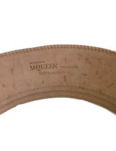 Alexander McQUEEN White leather belt