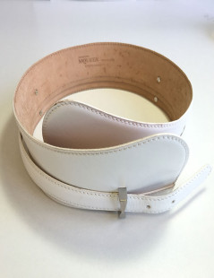 Alexander McQUEEN White leather belt