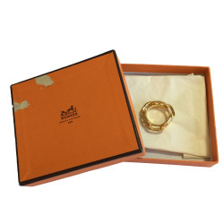 HERMES scarf ring chain Golden anchor