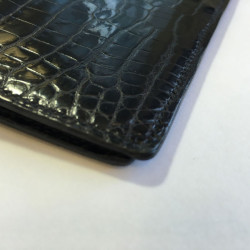 HERMES Agenda cover in black porosus crocodile leather