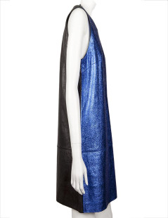 Robe PHILLIP LIM cuir bleu métallisé