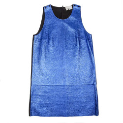 Robe PHILLIP LIM cuir bleu métallisé