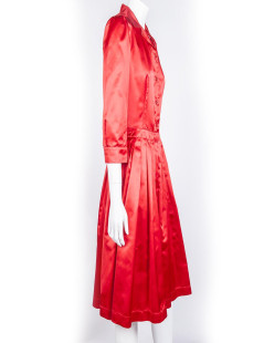 Dress PRADA T 40 IT / 36 en red silk re-release