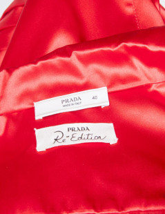 Dress PRADA T 40 IT / 36 en red silk re-release