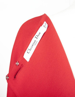 CHRISTIAN DIOR T 36/38 FR red dress in wool