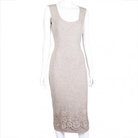 Robe ERMANNO SCERVINO T 44 IT/ 40 FR en laine beige