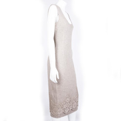 Robe ERMANNO SCERVINO T 44 IT/ 40 FR en laine beige