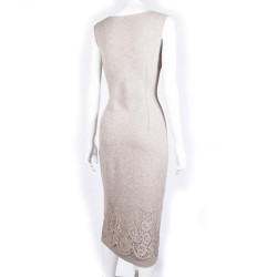 Robe ERMANNO SCERVINO T 44 IT/ 40 FR en laine beige